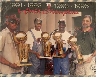 Vtg Chicago Bulls Poster