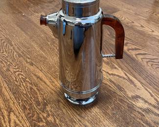 Art Deco Cocktail Shaker Pitcher w/ Bakelite handle