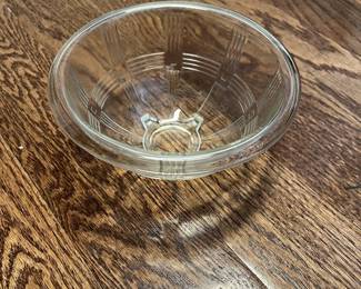 Hazel-Atlas Crisscross Clear Glass mixing bowl