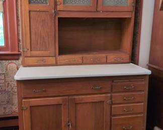Oak Hoosier Cabinet, Vintage