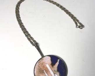 Borge Nielsen Enamel Silver Plated Necklace