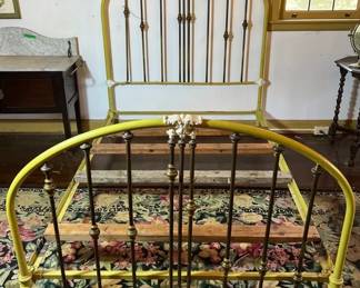Vintage Iron And Brass Bed Frame