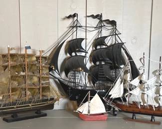 Collection Of Sailing Ship Models