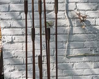 Brutalist Style MCM Iron Floor Candelabra