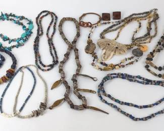 Trade Bead Boho Necklaces, Vintage