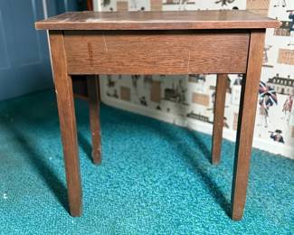 Vintage Solid Wood School Desk