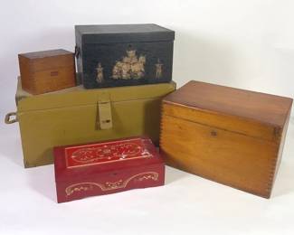 Collection Of Wooden Boxes