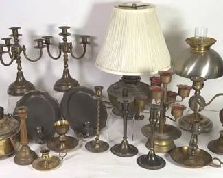 Vintage Brass Lamps, Lanterns Candlesticks