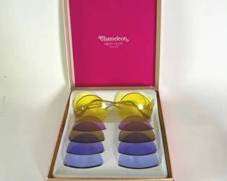 Boxed Set Of Vintage Chameleon Ben Hur Sunglasses