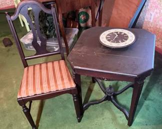 Table, Chair And Clock