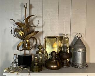 Vintage Brass Lamps And More