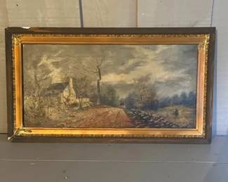 Antique Original Oil Landscape, Artist Signed