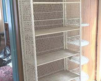 White Wicker Bookshelf