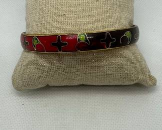 Cloisonné Enamel Bangle Bracelet