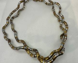 Two-Tone Flexible Tubogas Necklace