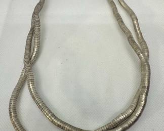 Vintage Sterling Silver Snake Chain Necklace