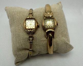 Pair of Vintage Bulova Ladies' Mechanical Wristwatches