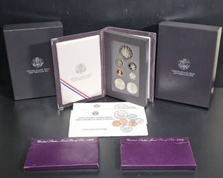 6Set U.S. Mint Collection 1989 Prestige Proof Sets 90 Silver Dollars Proof Sets Uncirculated