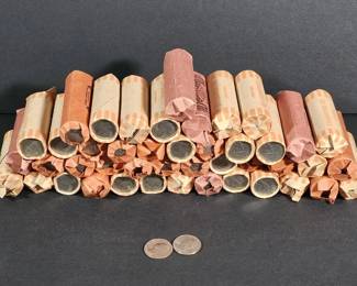 Estate Hoard Goldmine Massive 45Roll Collection of US Quarters 1960sModern