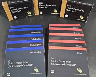2011 U.S. Mint Clad Proof Sets PD Uncirculated Mint Sets