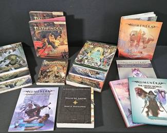 Massive Tabletop RPG Book Lot Pathfinder 2E, Numenera, World of Darkness Bonus Novel