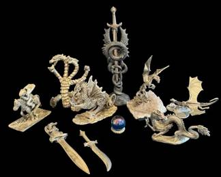 Vintage Pewter Dragon Fantasy Collection Partha, Hudson, Daltec, SunGlo, Gallo