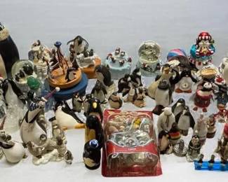 Whimsical Penguin Collection Snow Globes, Trinket Boxes, Clocks, Christmas More