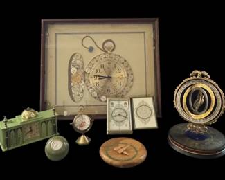 Rare Collectible Scientific Instruments, Horological Art World Timepieces Lot
