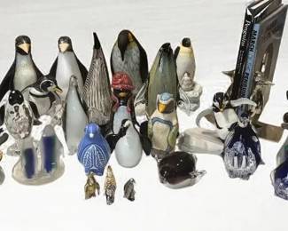 Eclectic Penguins Franklin Mint, Restoration Hardware, Pablo Zabal HandBlown Glass