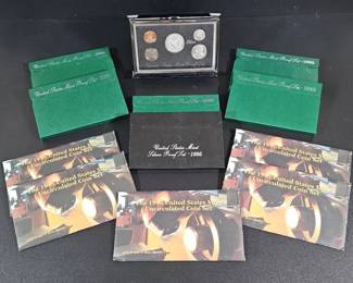 Massive 1995 U.S. Mint 12Set Collection Low Mintage Proof, Silver Uncirculated PD Sets