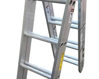 Werner MultiPosition Folding Aluminum Ladder 300 lb Cap, 18ft Reach
