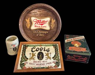 Vintage Miller High Life 3D Chalkware Barrel End Sign Coors Collectables