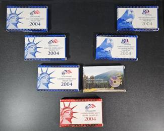2004 United States Mint Proof Set and Westward Journey Nickel Collection Lot