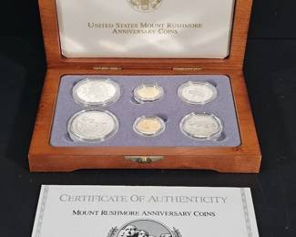 1991 US Mount Rushmore Golden Anniversary 6Coin Proof Uncirculated Set