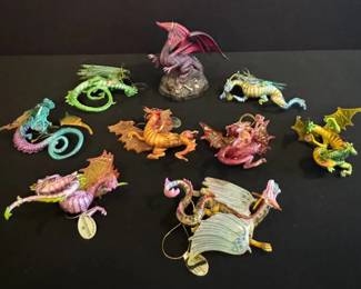 AshtonDrake Dragons of the Crystal Cave Ornaments Abraxas Dragon Figurine