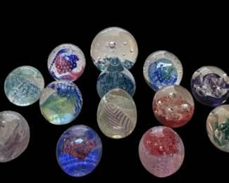 Vintage Scottish Art Glass Paperweights Caithness Selkirk