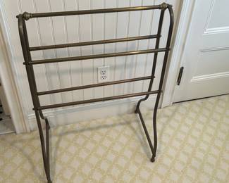 Antique Brass Blanket Rack -
