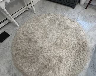 Sheepskin Wool Rug - 6 feet in diameter -