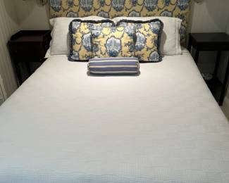 Queen size bed and Headboard with Cushions -