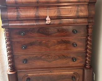 Scottish Empire Chest -circa 1840's - 68" tall -48" wide - 
