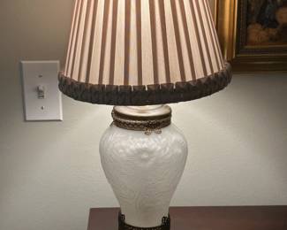 Camphor Glass Lamp and shade -