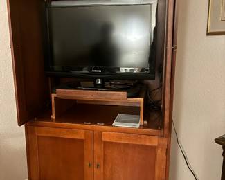 Armoire and television