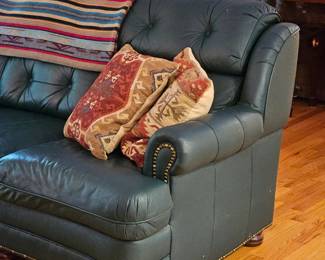 Green Leather Sofa