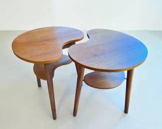Gorm Mbler Denmark Teak Kidney Tables With Ash Trays