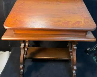 Painted Wood Lap Desk Complementing Low Table