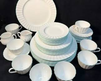 Royal Worcester Warmstry Green China Set