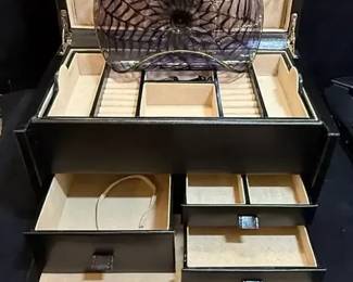 Artglass Sculpture Dresser Top Jewelry Case