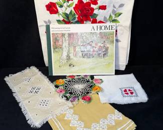 A Home, featuring paintings by renowned Swedish artist Carl Larsson Vintage Linens