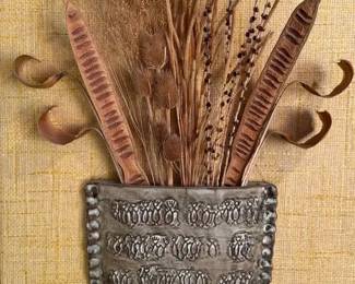 Rustic ceramic wall pocket