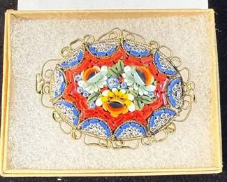 Italian Mosaic Brooch